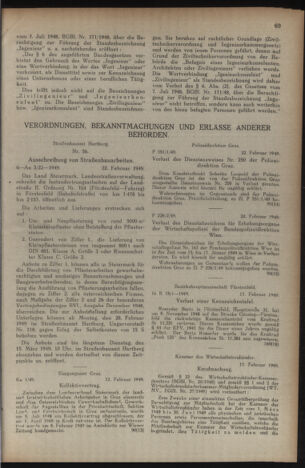 Verordnungsblatt der steiermärkischen Landesregierung 19490303 Seite: 5