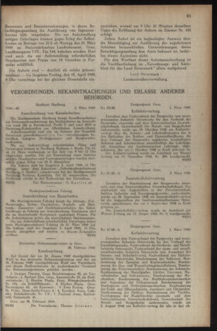 Verordnungsblatt der steiermärkischen Landesregierung 19490317 Seite: 3