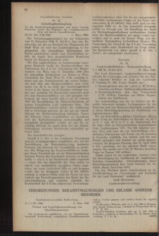 Verordnungsblatt der steiermärkischen Landesregierung 19490325 Seite: 6