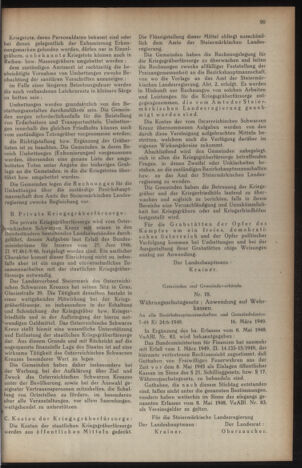 Verordnungsblatt der steiermärkischen Landesregierung 19490401 Seite: 3