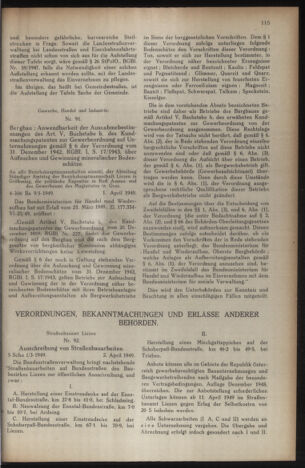 Verordnungsblatt der steiermärkischen Landesregierung 19490415 Seite: 3