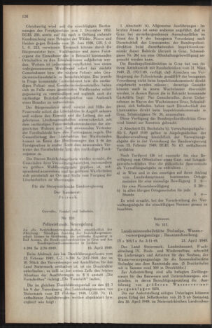 Verordnungsblatt der steiermärkischen Landesregierung 19490429 Seite: 2