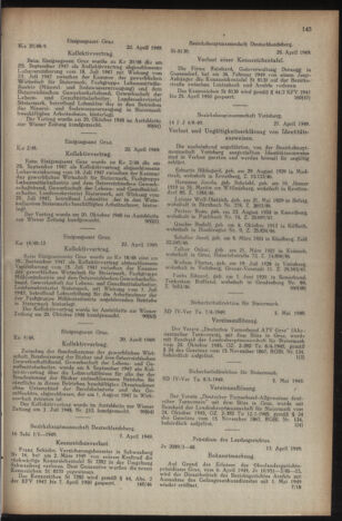 Verordnungsblatt der steiermärkischen Landesregierung 19490513 Seite: 5