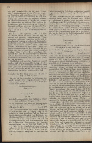 Verordnungsblatt der steiermärkischen Landesregierung 19490715 Seite: 2