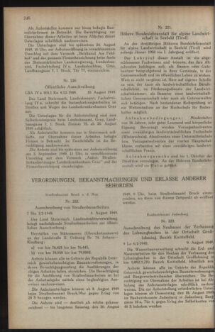 Verordnungsblatt der steiermärkischen Landesregierung 19490819 Seite: 2