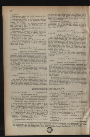 Verordnungsblatt der steiermärkischen Landesregierung 19491230 Seite: 8