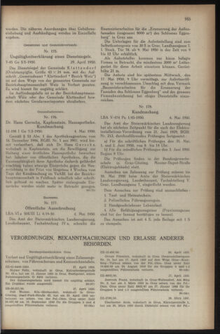 Verordnungsblatt der steiermärkischen Landesregierung 19500512 Seite: 5