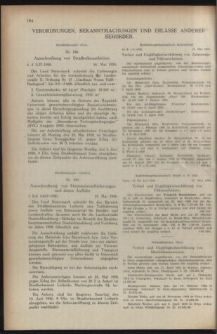 Verordnungsblatt der steiermärkischen Landesregierung 19500526 Seite: 4