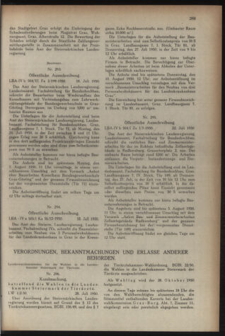 Verordnungsblatt der steiermärkischen Landesregierung 19500728 Seite: 9