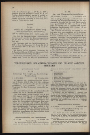 Verordnungsblatt der steiermärkischen Landesregierung 19501124 Seite: 2