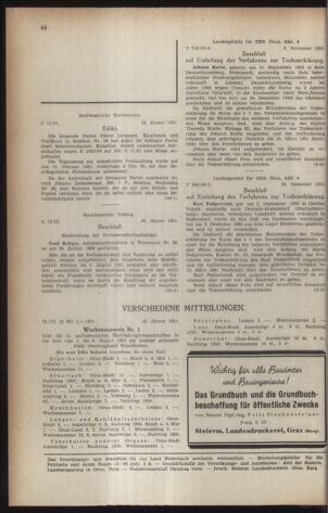 Verordnungsblatt der steiermärkischen Landesregierung 19510202 Seite: 8