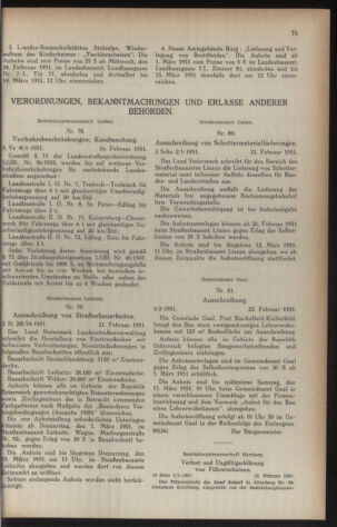 Verordnungsblatt der steiermärkischen Landesregierung 19510302 Seite: 3