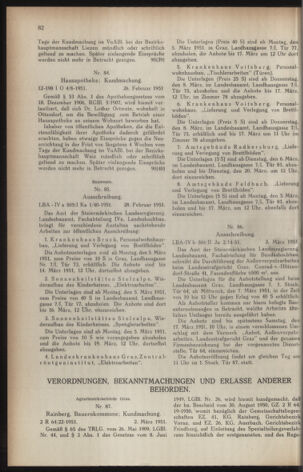 Verordnungsblatt der steiermärkischen Landesregierung 19510309 Seite: 2