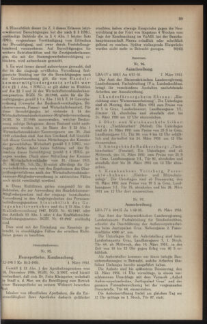 Verordnungsblatt der steiermärkischen Landesregierung 19510316 Seite: 5