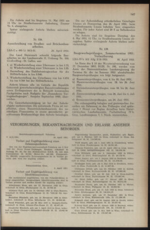 Verordnungsblatt der steiermärkischen Landesregierung 19510504 Seite: 3