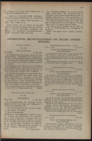 Verordnungsblatt der steiermärkischen Landesregierung 19510518 Seite: 3