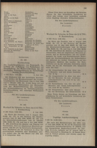 Verordnungsblatt der steiermärkischen Landesregierung 19510720 Seite: 5