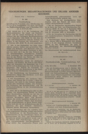 Verordnungsblatt der steiermärkischen Landesregierung 19511221 Seite: 3