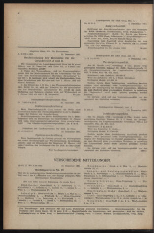 Verordnungsblatt der steiermärkischen Landesregierung 19520104 Seite: 4