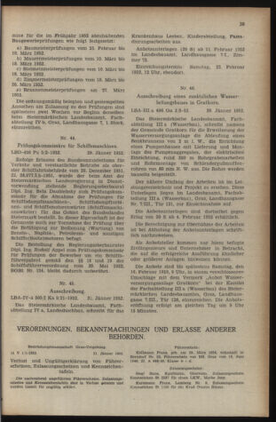 Verordnungsblatt der steiermärkischen Landesregierung 19520208 Seite: 3