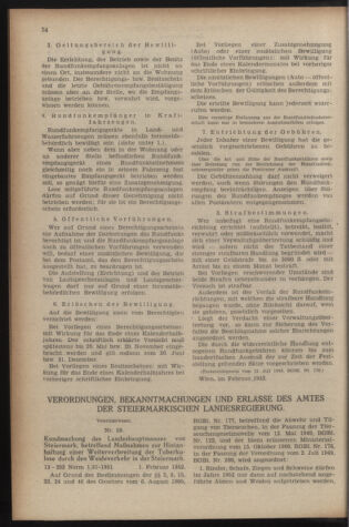 Verordnungsblatt der steiermärkischen Landesregierung 19520222 Seite: 2