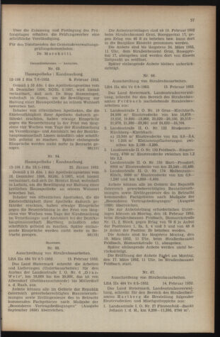 Verordnungsblatt der steiermärkischen Landesregierung 19520222 Seite: 5