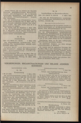 Verordnungsblatt der steiermärkischen Landesregierung 19520314 Seite: 7