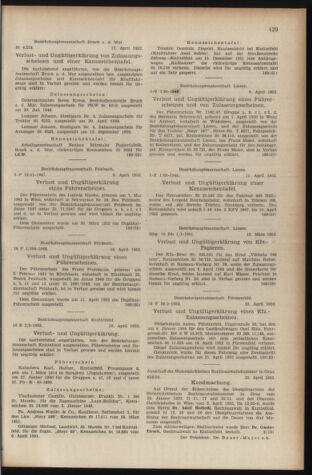 Verordnungsblatt der steiermärkischen Landesregierung 19520502 Seite: 5