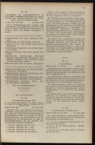 Verordnungsblatt der steiermärkischen Landesregierung 19520509 Seite: 3