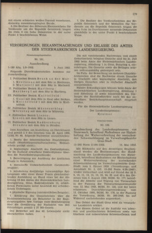 Verordnungsblatt der steiermärkischen Landesregierung 19520620 Seite: 3