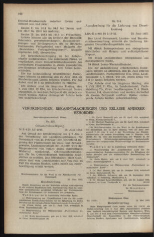 Verordnungsblatt der steiermärkischen Landesregierung 19520627 Seite: 6