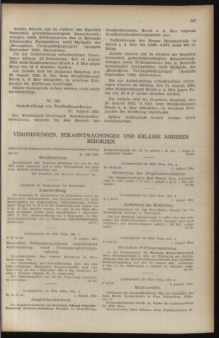 Verordnungsblatt der steiermärkischen Landesregierung 19520814 Seite: 3