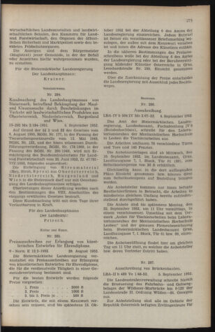 Verordnungsblatt der steiermärkischen Landesregierung 19520912 Seite: 7