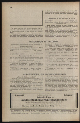 Verordnungsblatt der steiermärkischen Landesregierung 19521031 Seite: 6