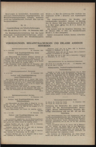 Verordnungsblatt der steiermärkischen Landesregierung 19530109 Seite: 5