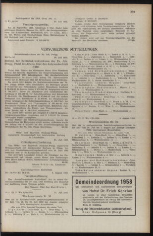 Verordnungsblatt der steiermärkischen Landesregierung 19530814 Seite: 5