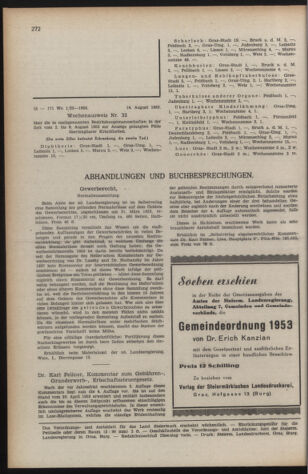 Verordnungsblatt der steiermärkischen Landesregierung 19530828 Seite: 8