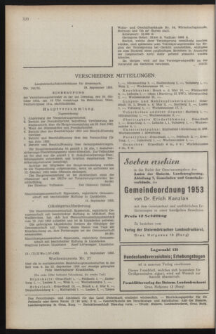 Verordnungsblatt der steiermärkischen Landesregierung 19531002 Seite: 12