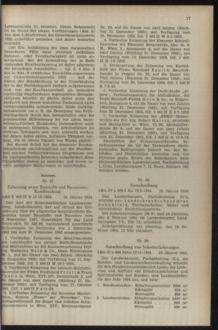 Verordnungsblatt der steiermärkischen Landesregierung 19540129 Seite: 5