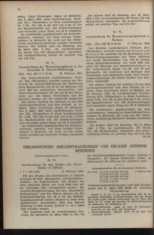 Verordnungsblatt der steiermärkischen Landesregierung 19540226 Seite: 6