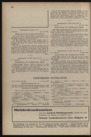 Verordnungsblatt der steiermärkischen Landesregierung 19540702 Seite: 8