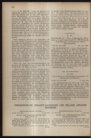 Verordnungsblatt der steiermärkischen Landesregierung 19540709 Seite: 2