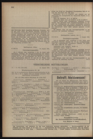 Verordnungsblatt der steiermärkischen Landesregierung 19540827 Seite: 8