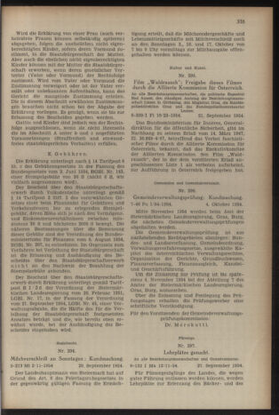 Verordnungsblatt der steiermärkischen Landesregierung 19541008 Seite: 5