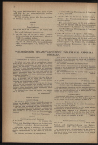 Verordnungsblatt der steiermärkischen Landesregierung 19550114 Seite: 2