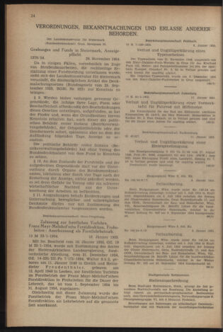 Verordnungsblatt der steiermärkischen Landesregierung 19550121 Seite: 8