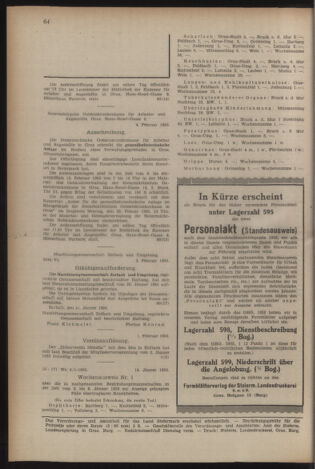 Verordnungsblatt der steiermärkischen Landesregierung 19550211 Seite: 20