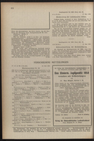 Verordnungsblatt der steiermärkischen Landesregierung 19550603 Seite: 12