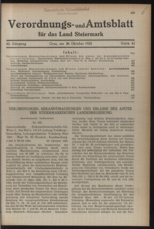 Verordnungsblatt der steiermärkischen Landesregierung 19551028 Seite: 1