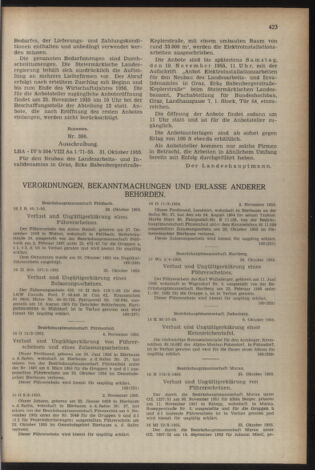 Verordnungsblatt der steiermärkischen Landesregierung 19551111 Seite: 9